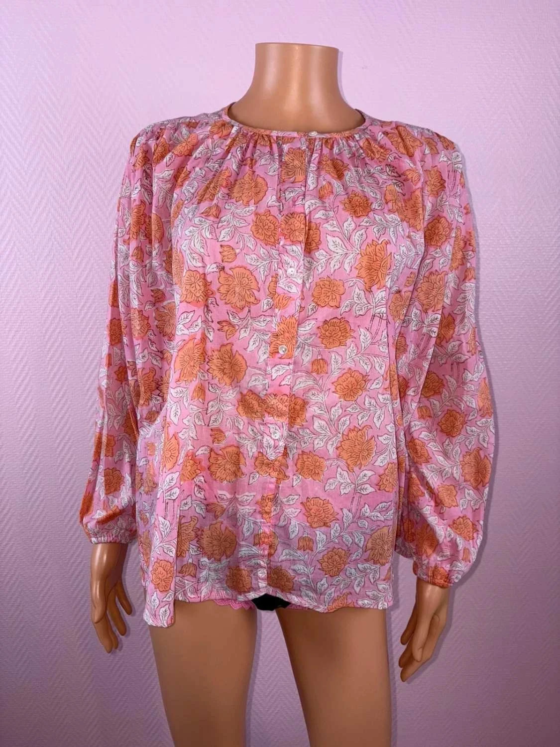 Blusa estilo chemise Nina farre talla l – photo 2